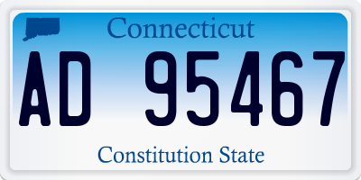 CT license plate AD95467