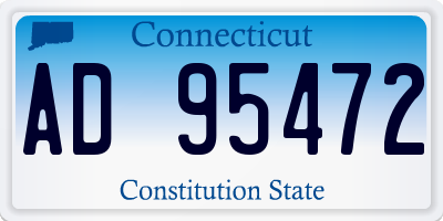 CT license plate AD95472