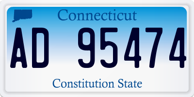 CT license plate AD95474