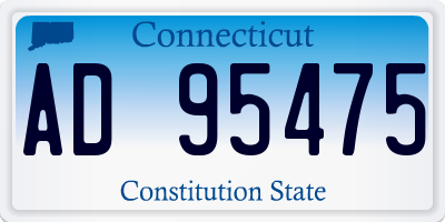 CT license plate AD95475