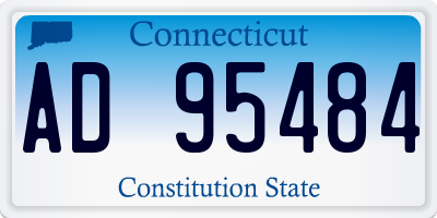 CT license plate AD95484