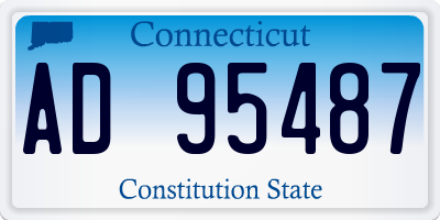 CT license plate AD95487