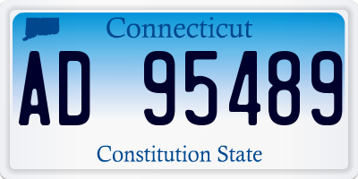 CT license plate AD95489
