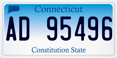 CT license plate AD95496