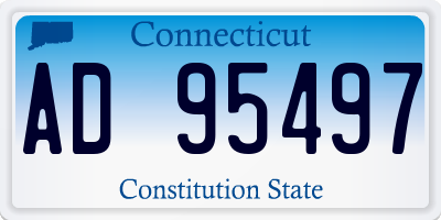 CT license plate AD95497