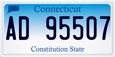 CT license plate AD95507