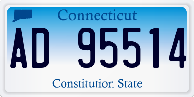 CT license plate AD95514