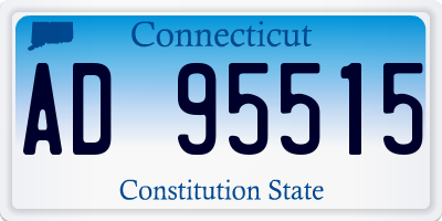 CT license plate AD95515