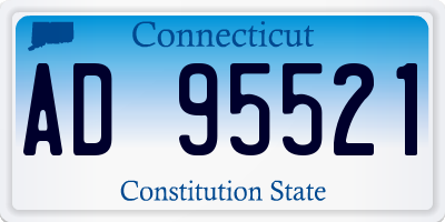 CT license plate AD95521