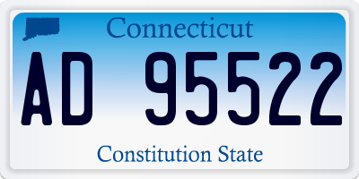 CT license plate AD95522