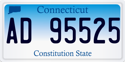 CT license plate AD95525