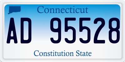 CT license plate AD95528