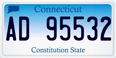CT license plate AD95532