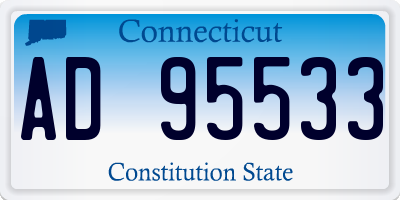CT license plate AD95533