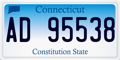 CT license plate AD95538