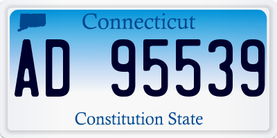 CT license plate AD95539