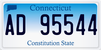 CT license plate AD95544