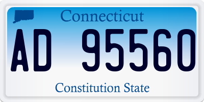 CT license plate AD95560