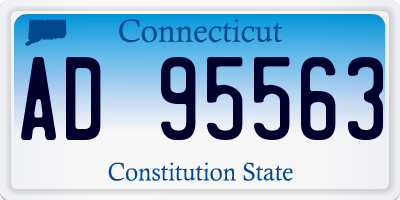 CT license plate AD95563