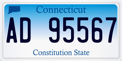 CT license plate AD95567