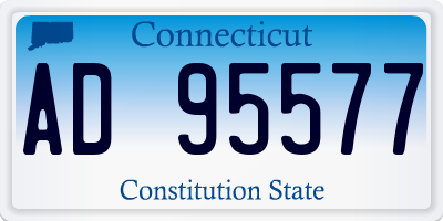 CT license plate AD95577