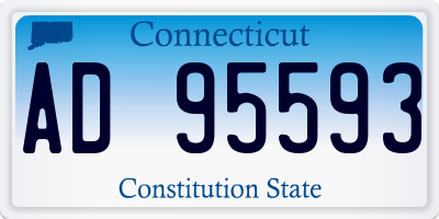 CT license plate AD95593
