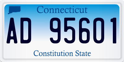 CT license plate AD95601