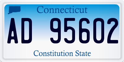 CT license plate AD95602