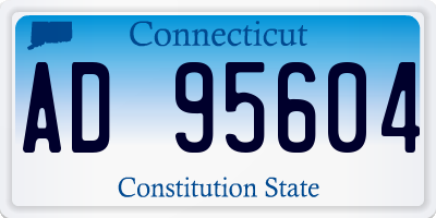 CT license plate AD95604