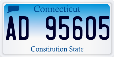CT license plate AD95605