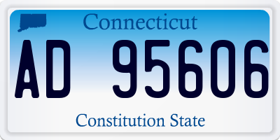 CT license plate AD95606