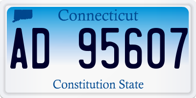 CT license plate AD95607