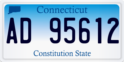CT license plate AD95612