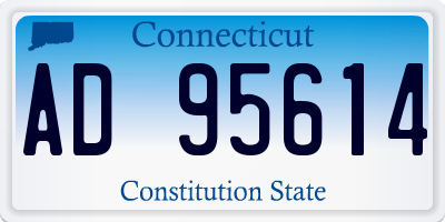 CT license plate AD95614