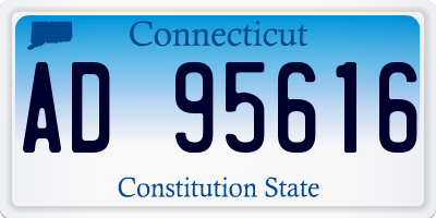 CT license plate AD95616