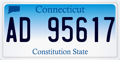 CT license plate AD95617