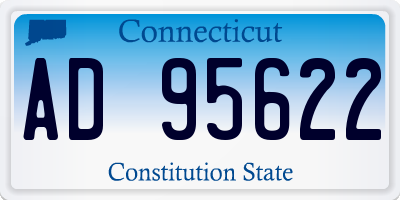 CT license plate AD95622