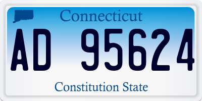 CT license plate AD95624