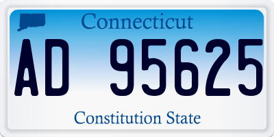 CT license plate AD95625