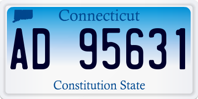 CT license plate AD95631