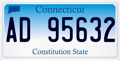 CT license plate AD95632
