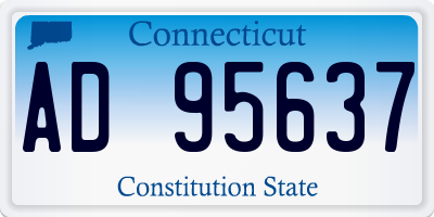 CT license plate AD95637