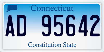 CT license plate AD95642