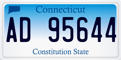 CT license plate AD95644