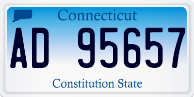 CT license plate AD95657