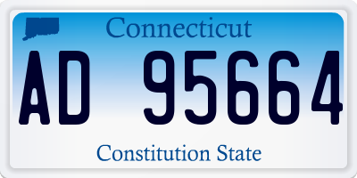 CT license plate AD95664