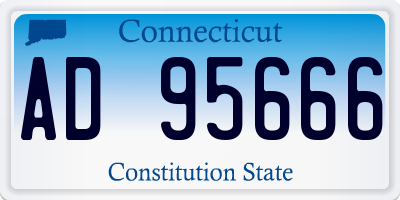 CT license plate AD95666