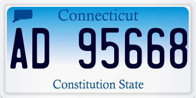 CT license plate AD95668