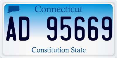 CT license plate AD95669