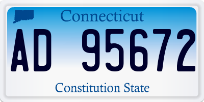 CT license plate AD95672